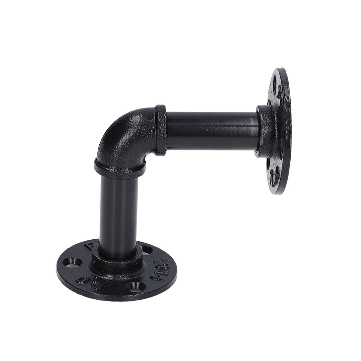 Pipe Shelf Brackets Iron Black Retro Wall Mounted Clapboard Support Frame Racks Set