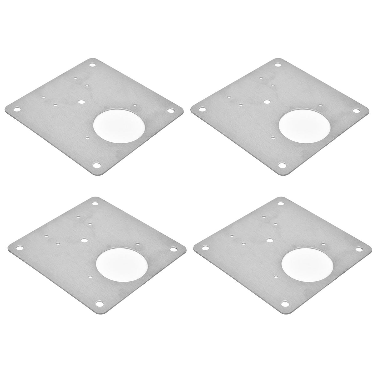 4Set Hinge Plate Stainless Steel Hinge Side Plate Cabinet Door Hinge Repair Bracket for Home Kitchen