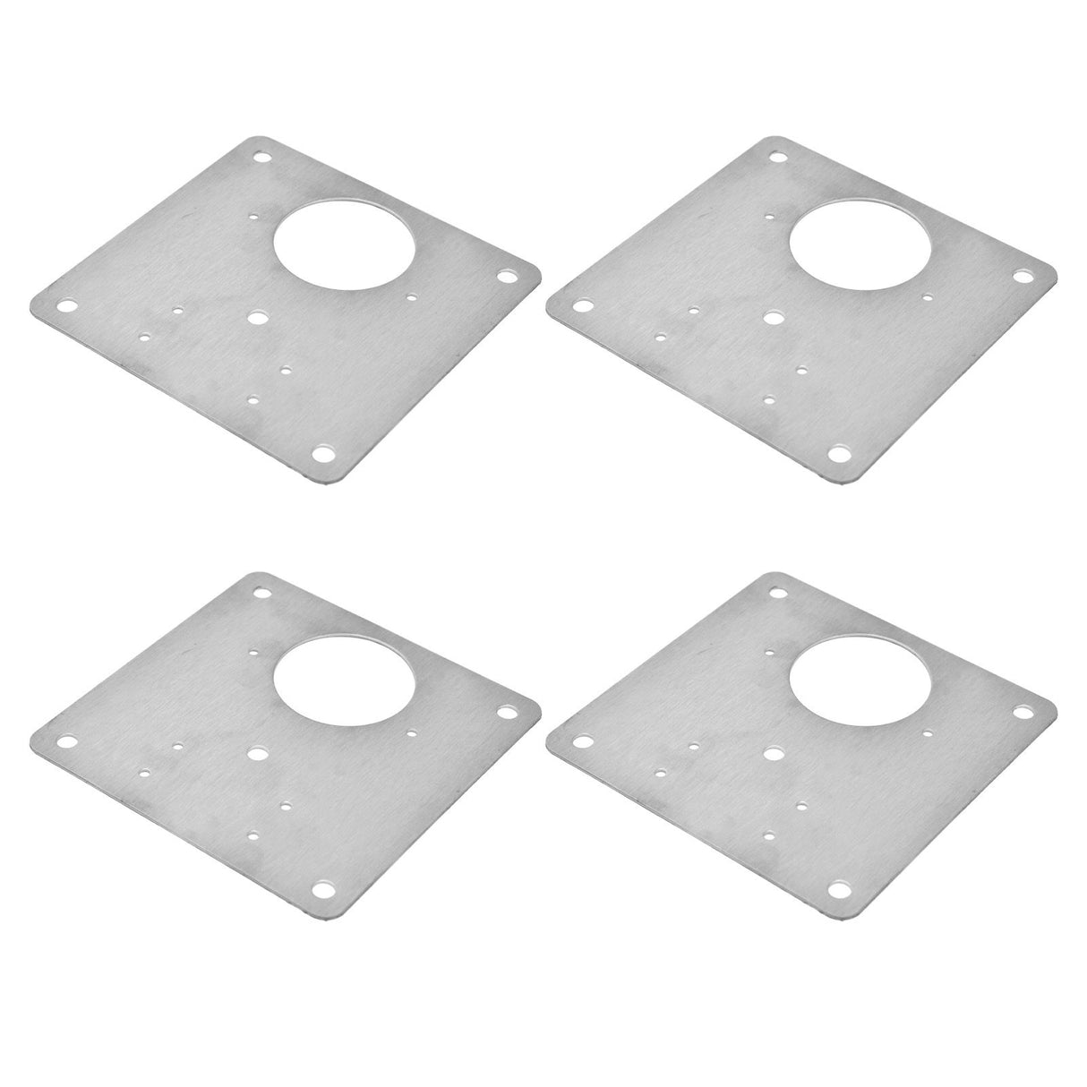 4Set Hinge Plate Stainless Steel Hinge Side Plate Cabinet Door Hinge Repair Bracket for Home Kitchen