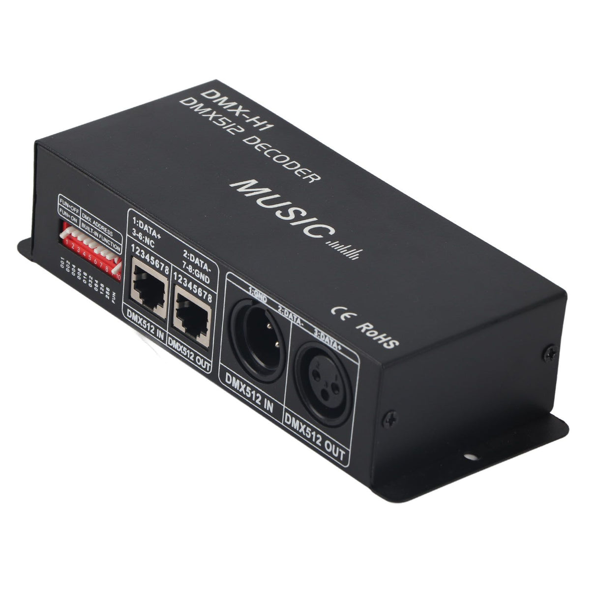 3 Channel DMX Decorder Adjustable RGB Dimming LED Decorder Controller for Bars Hotels Sober Bar4A