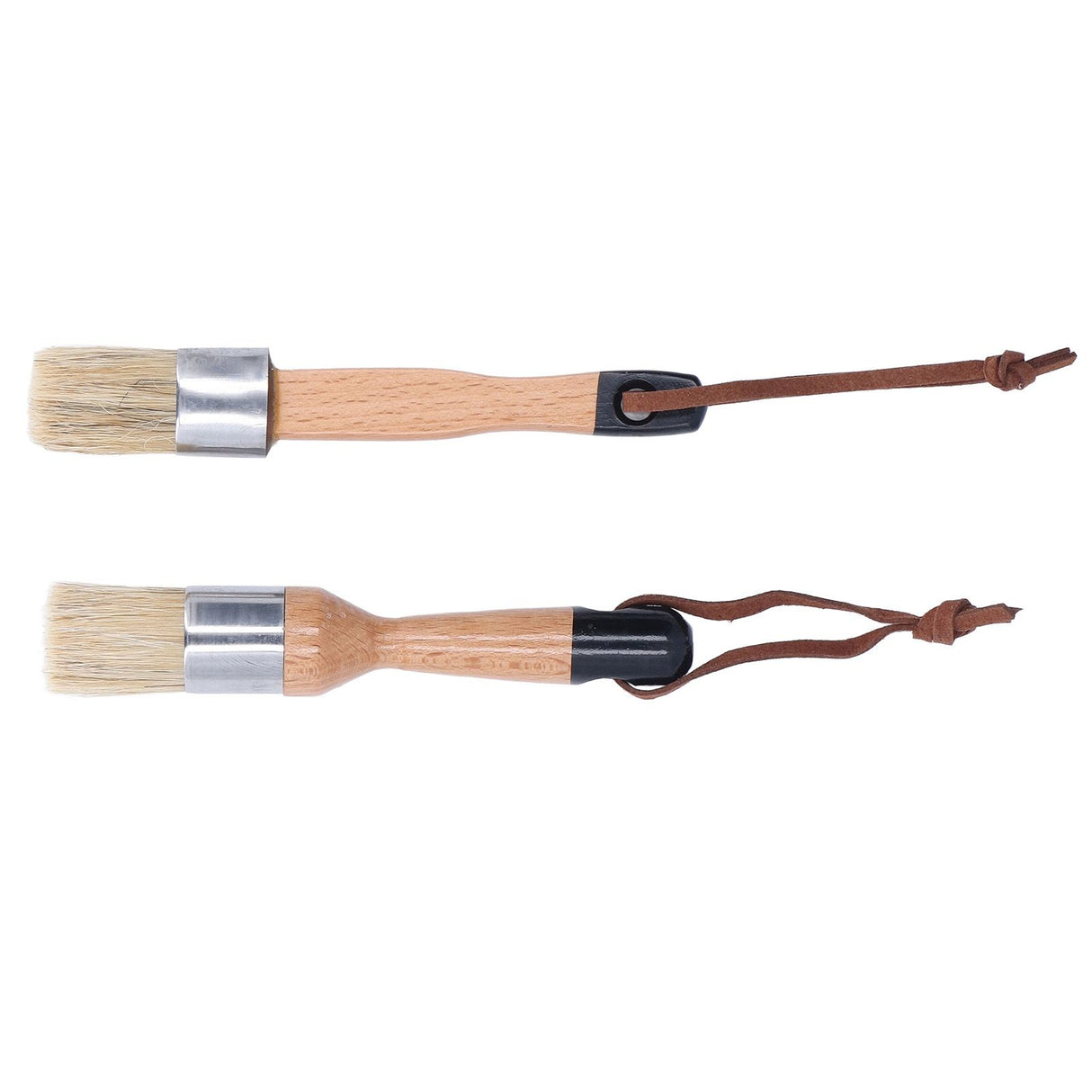 2PCS Furniture Paint Brush with Wooden Handle Home Decoration Painting Waxing Bristle Brush