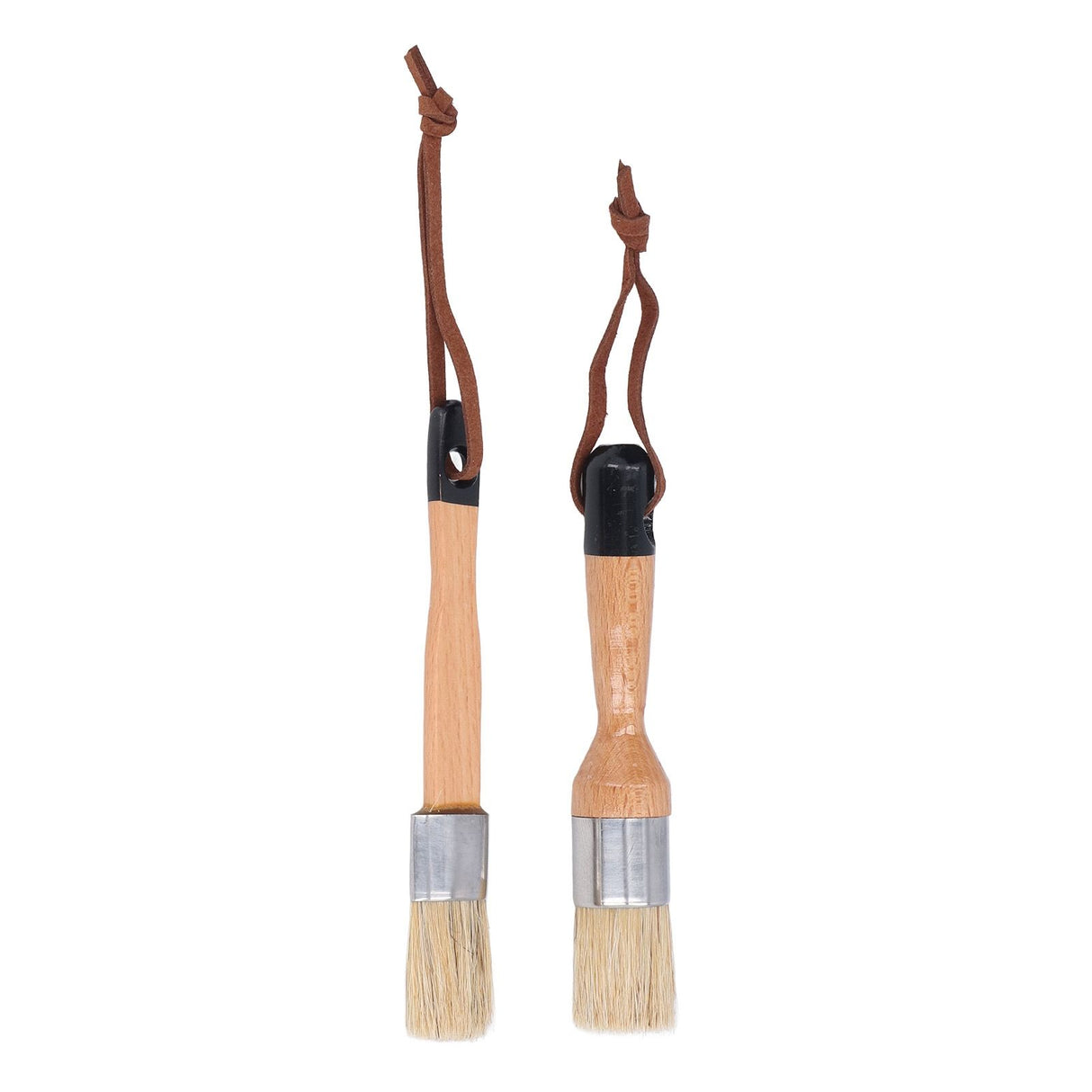 2PCS Furniture Paint Brush with Wooden Handle Home Decoration Painting Waxing Bristle Brush