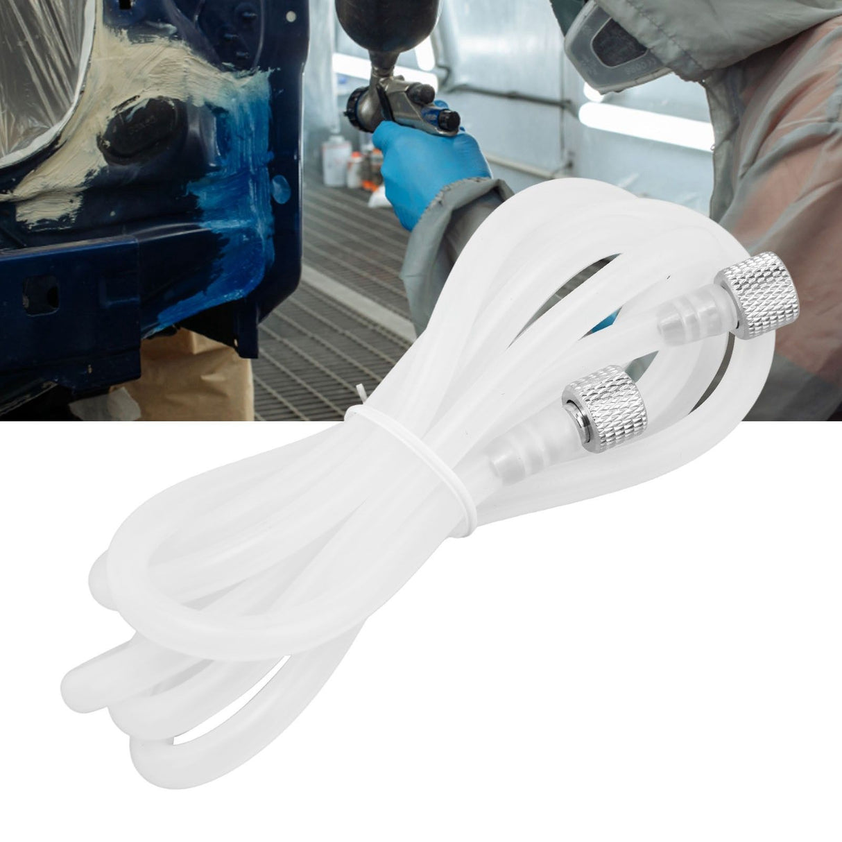 Airbrush Hose G1/8 Female Thread Professional Airbrush Silicone Tube for Airbrush 1.58m/5.2ft