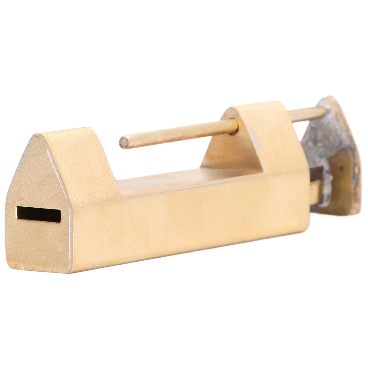 Antique Style Padlock 5cm Spacing Horizontal Lock with Key for Jewelry Box Wooden Box Cabinet Door
