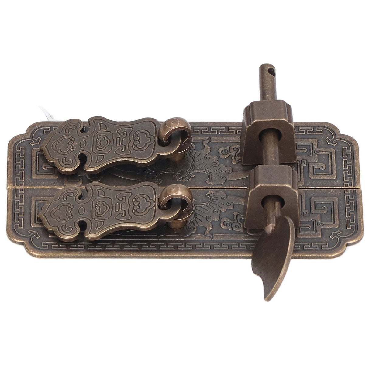 Cabinet Faceplate Brass Material Bronze Auspicious Bat Pattern Retro Chinese Cabinet Handles for Wardrobes