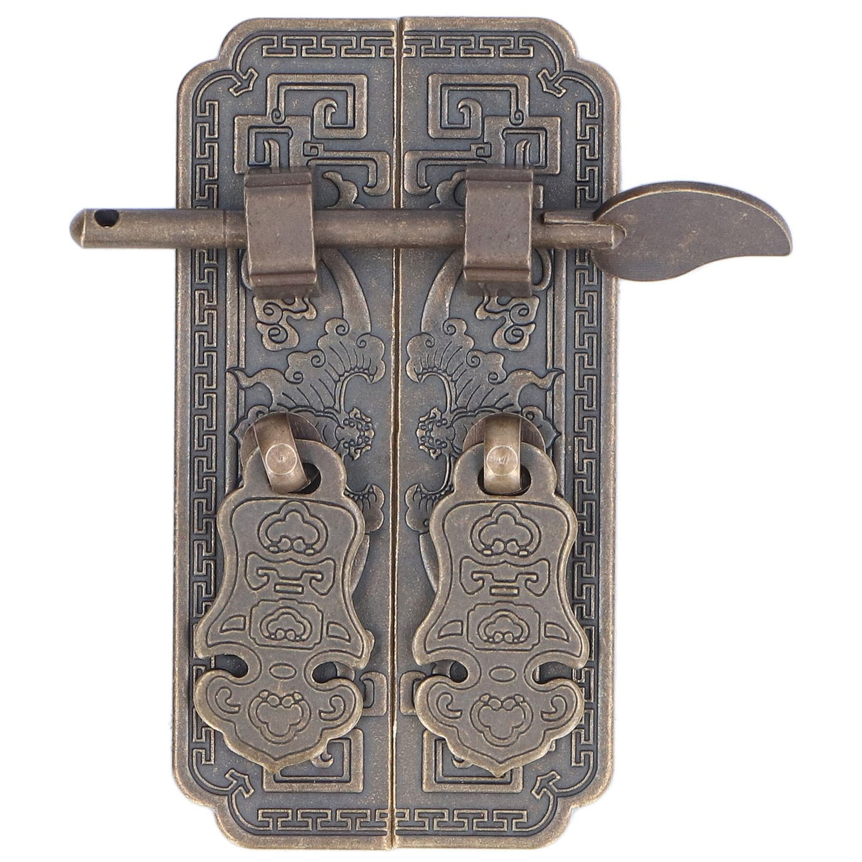 Cabinet Faceplate Brass Material Bronze Auspicious Bat Pattern Retro Chinese Cabinet Handles for Wardrobes