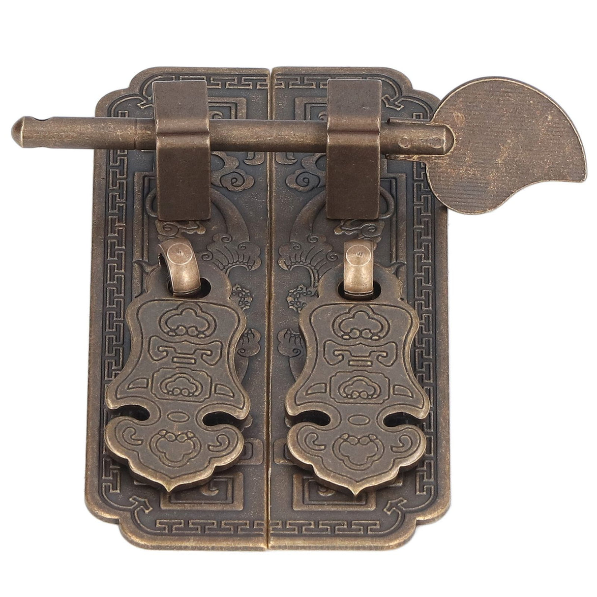 Cabinet Faceplate Brass Material Bronze Auspicious Bat Pattern Retro Chinese Cabinet Handles for Wardrobes