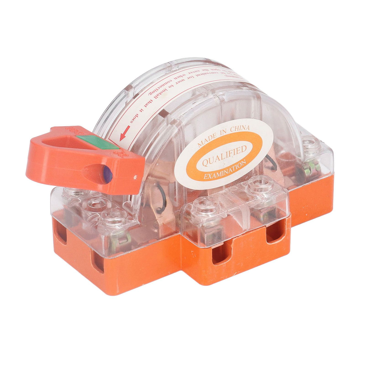 Transparent Knife Switch 2P 32A Double Pole Against Electric Shock Safety Knife Switch with Indicator for Generator