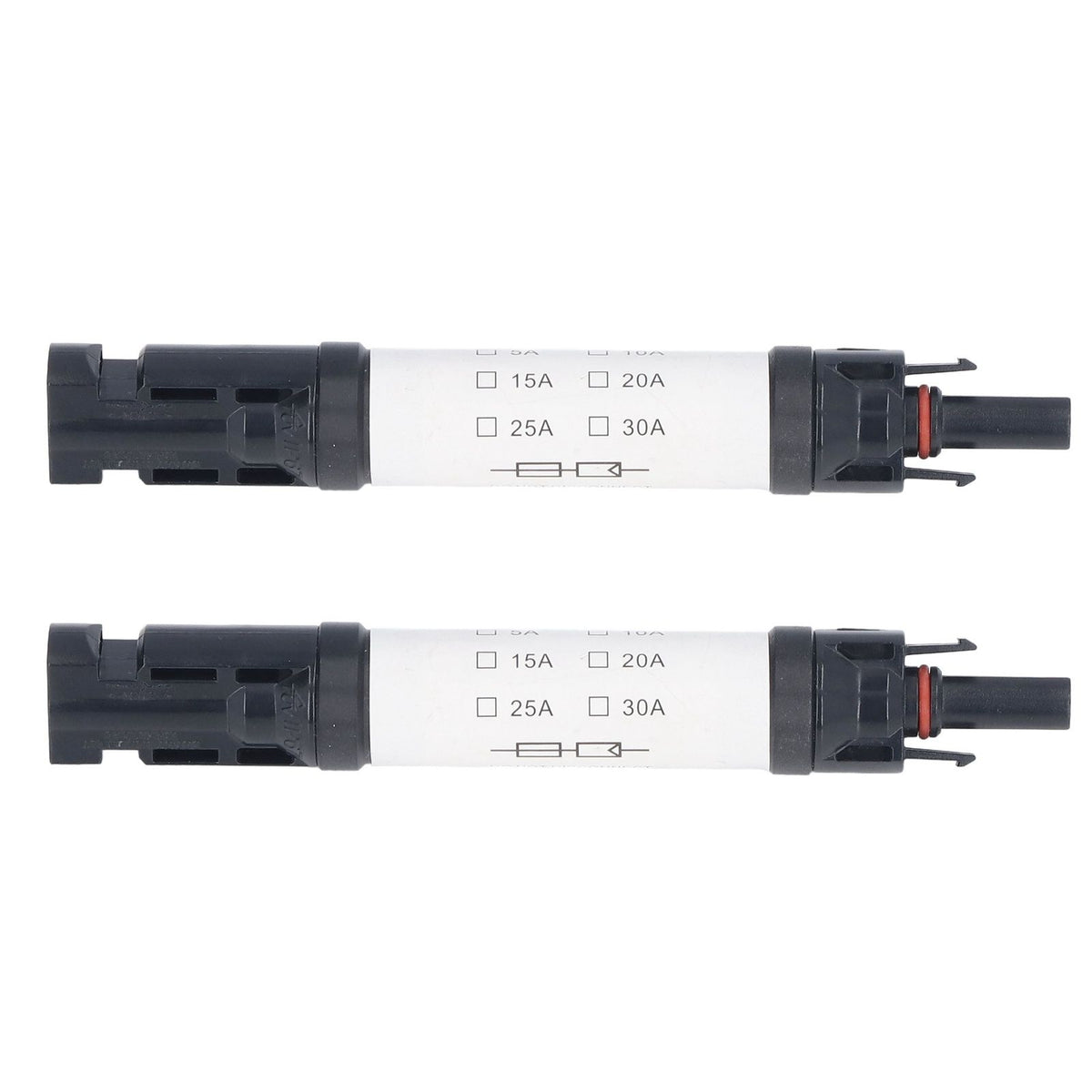 2Sets Solar PV Connectors Set IP68 Waterproof Anti UV 1000V Solar Built in Fuse Connector for Solar Cables/Controllers30A