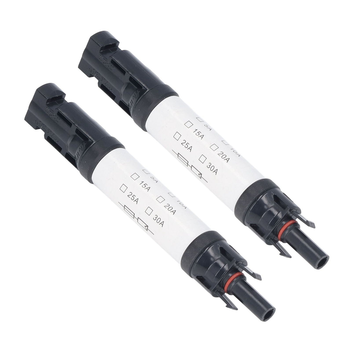 2Sets Solar PV Connectors Set IP68 Waterproof Anti UV 1000V Solar Built in Fuse Connector for Solar Cables/Controllers30A