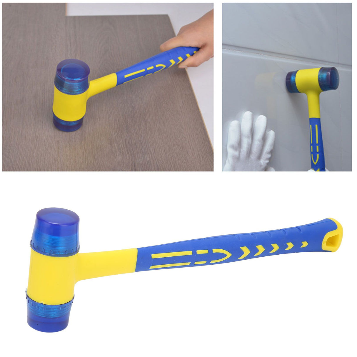 Rubber Mounted Hammer Detachable Mini Door Window Woodworking Mallets for Flooring Installation
