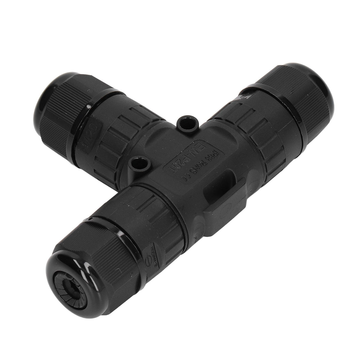 2PCS T Type Tee Junction Box Connector IP68 Waterproof 450V 16A 9‑12mm 3 Way Cable Connector