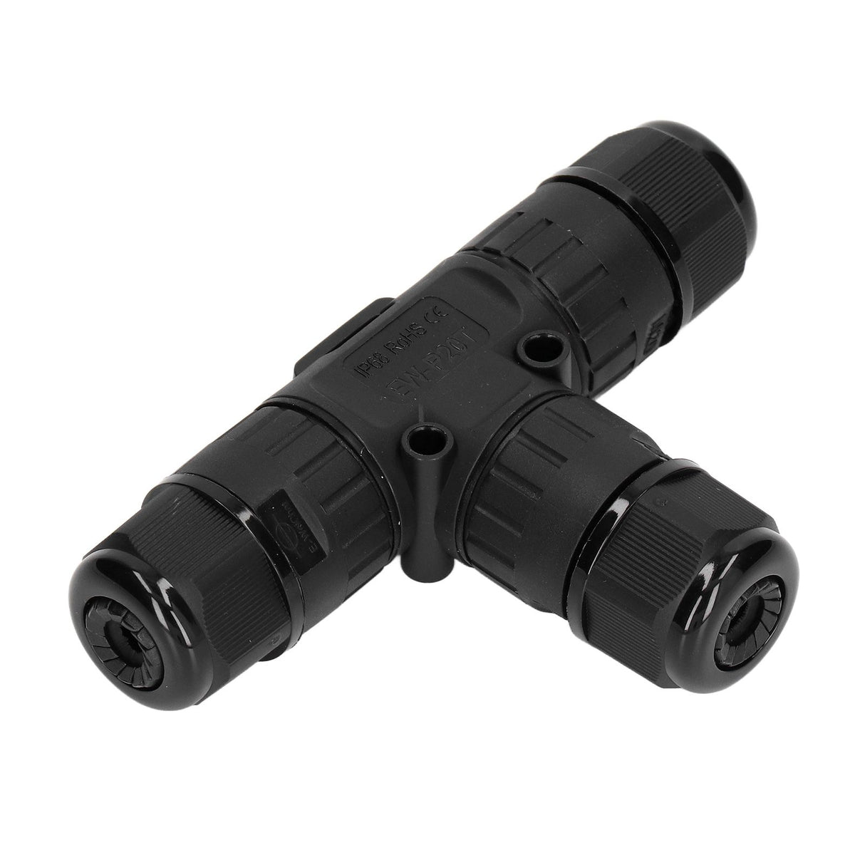 2PCS T Type Tee Junction Box Connector IP68 Waterproof 450V 16A 9‑12mm 3 Way Cable Connector