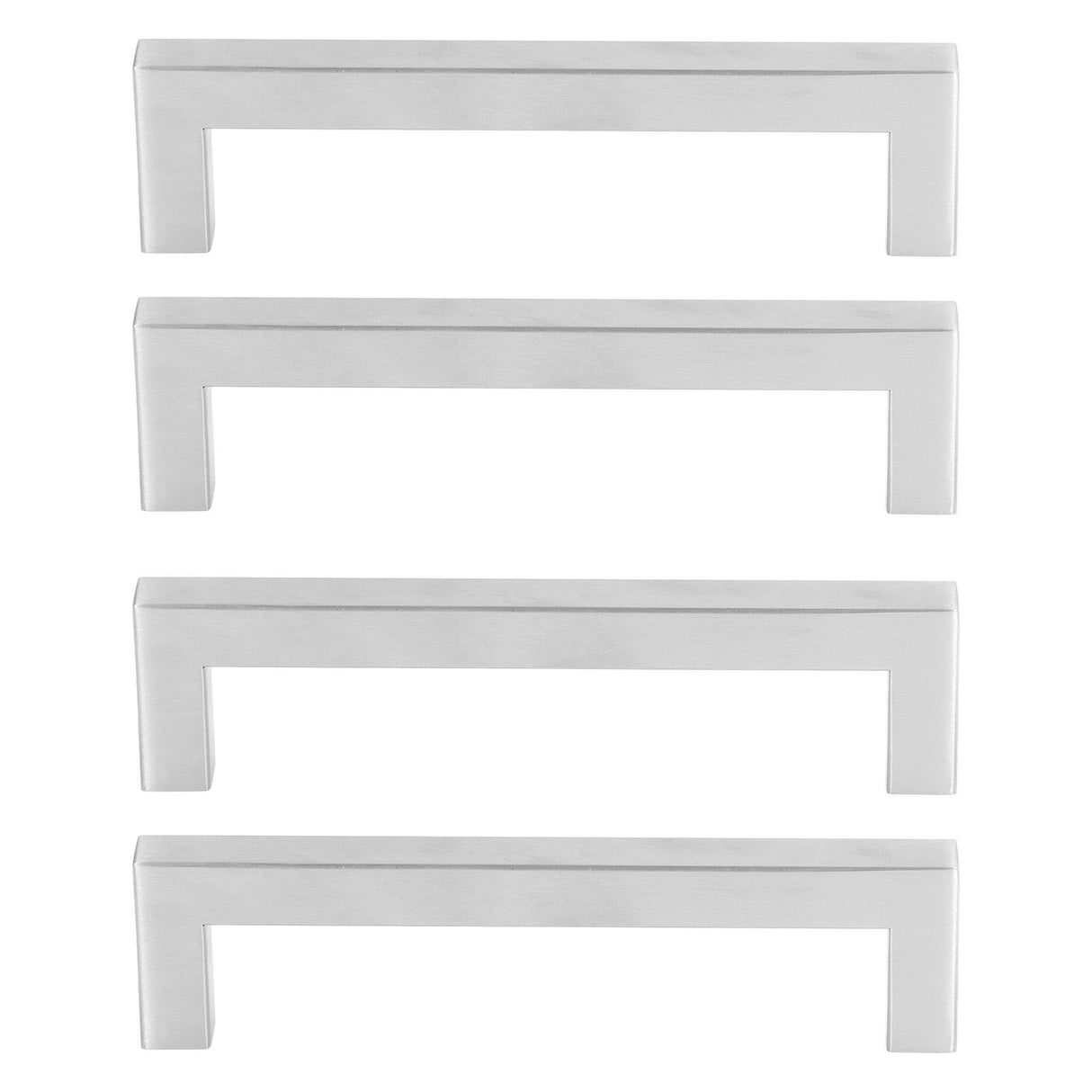 4Set Cabinet Handles 201 Stainless Steel Cupboard Pulls for Furniture Doors Desk Drawers12x12x96