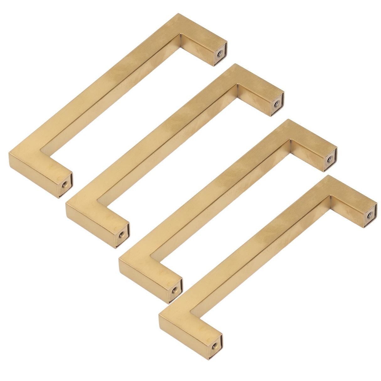 4 Sets Cabinet Door Handle Golden Stainless Steel Wardrobe Handles Replacement Kitchen Cupboard Pull12x12x128mm