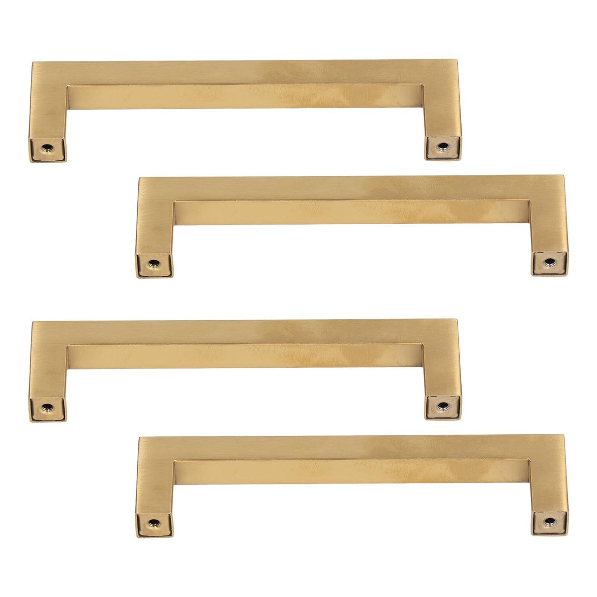 4 Sets Cabinet Door Handle Golden Stainless Steel Wardrobe Handles Replacement Kitchen Cupboard Pull12x12x128mm