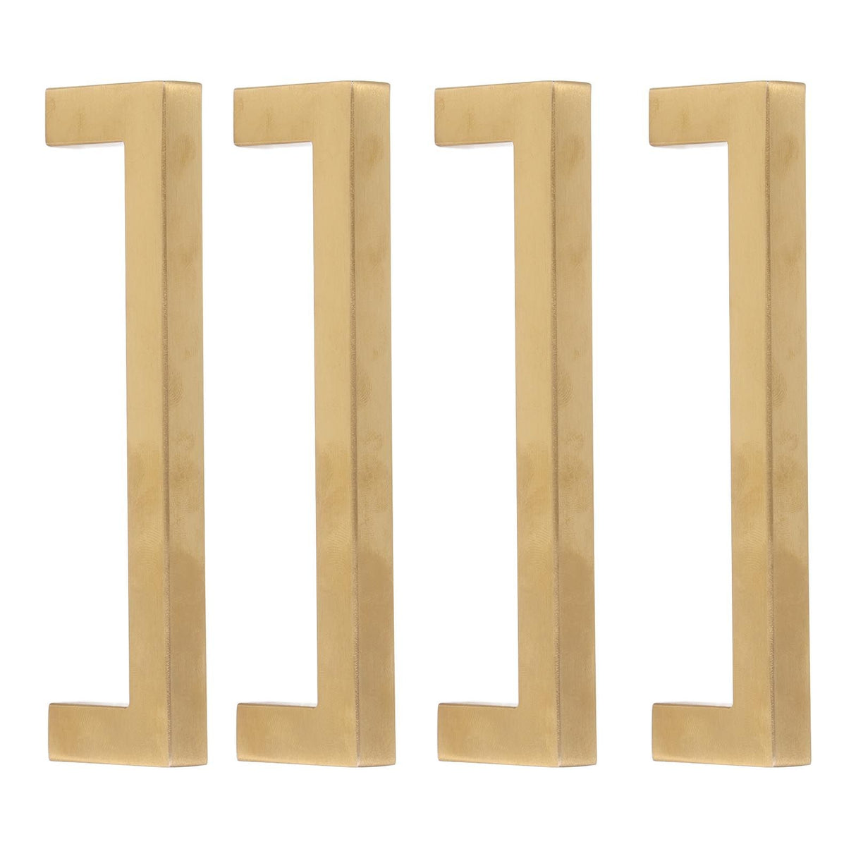 4 Sets Cabinet Door Handle Golden Stainless Steel Wardrobe Handles Replacement Kitchen Cupboard Pull12x12x160mm