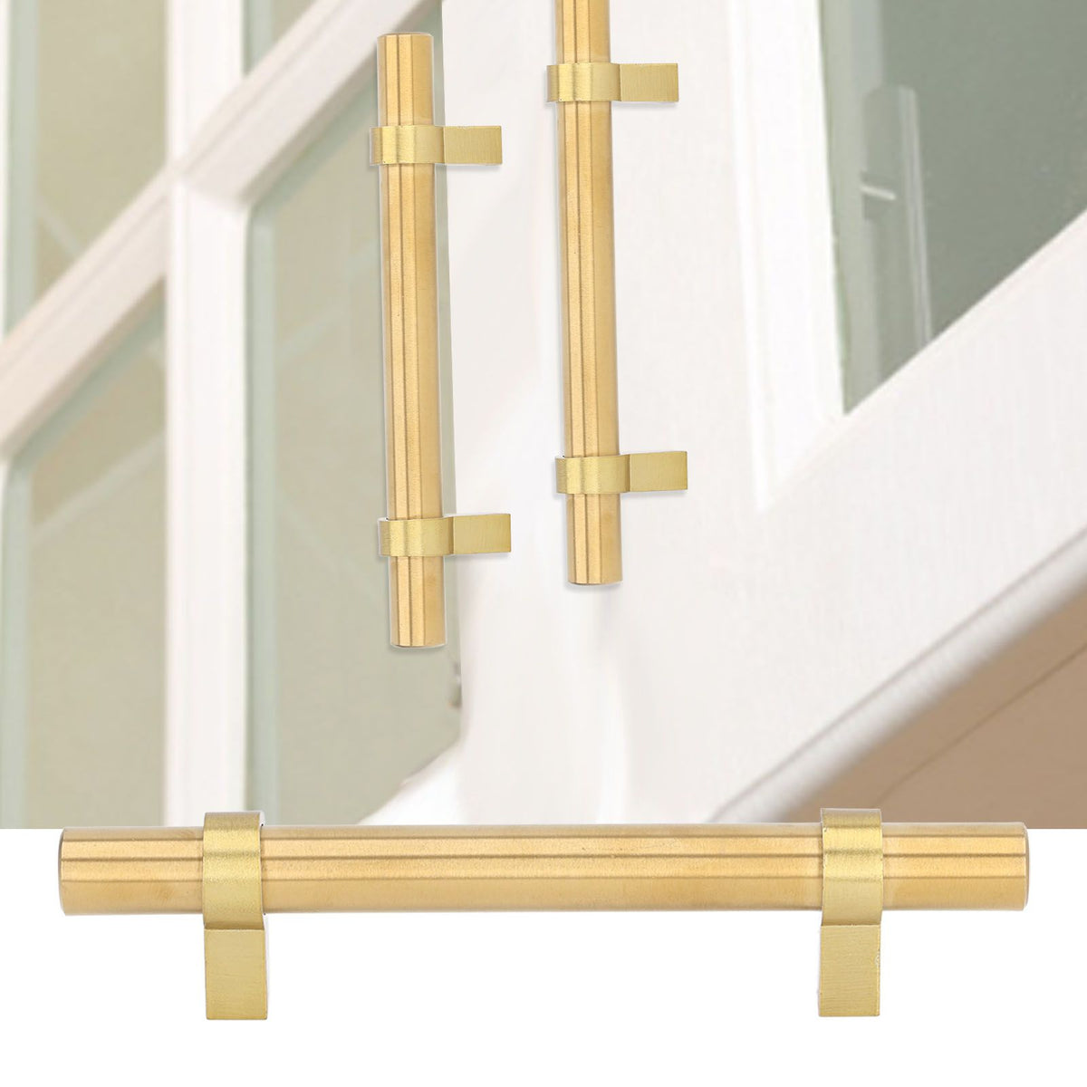 10pcs Cabinet Handles Stainless Steel Modern Hollow Tube Drawer Bar Pulls for Door Wardrobe Kitchen BathroomHole Distance 96mm