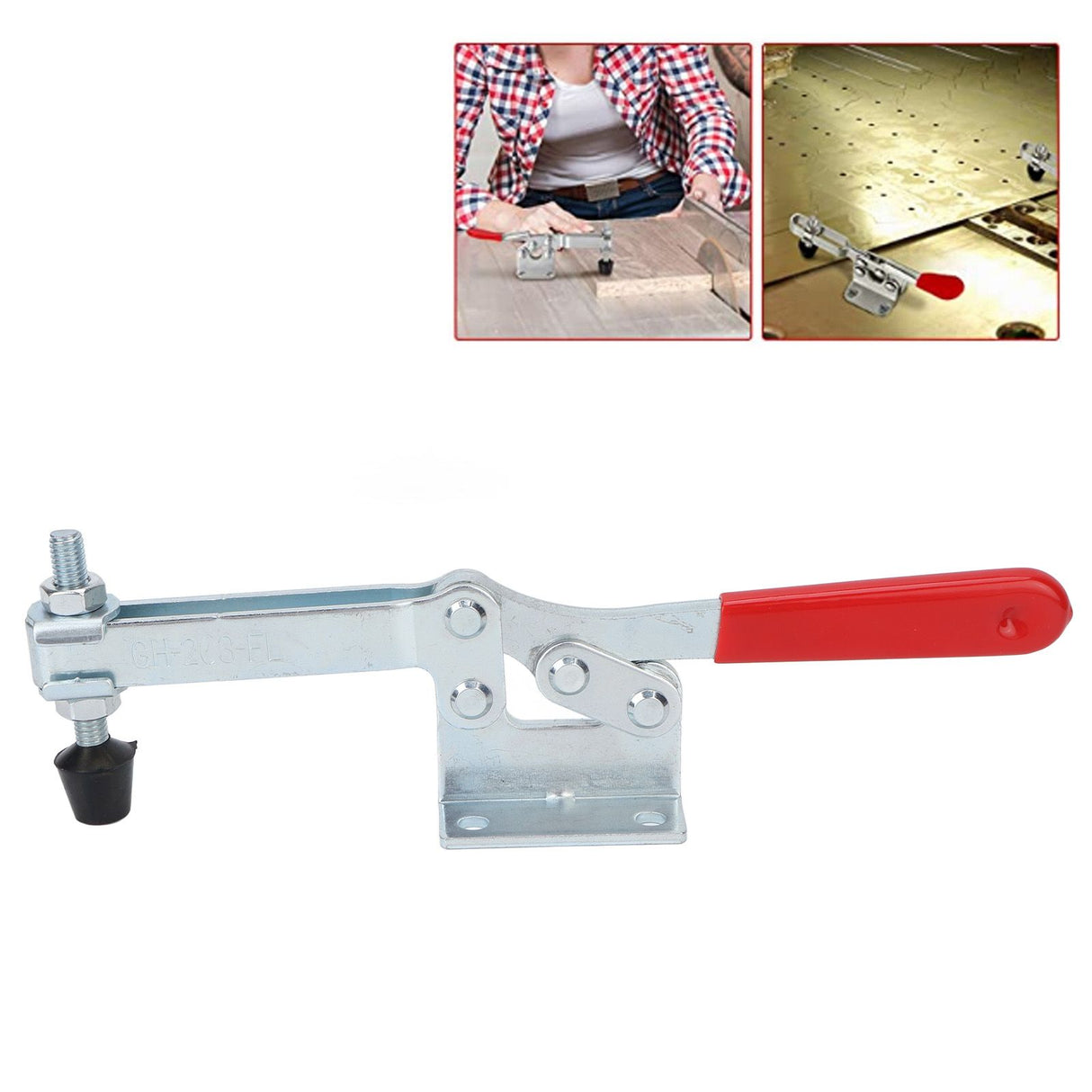 Toggle Clamp 230kg Clamping Force High Efficiency Horizontal Quick Release Toggle Clamp with Plastic Handle for Welding