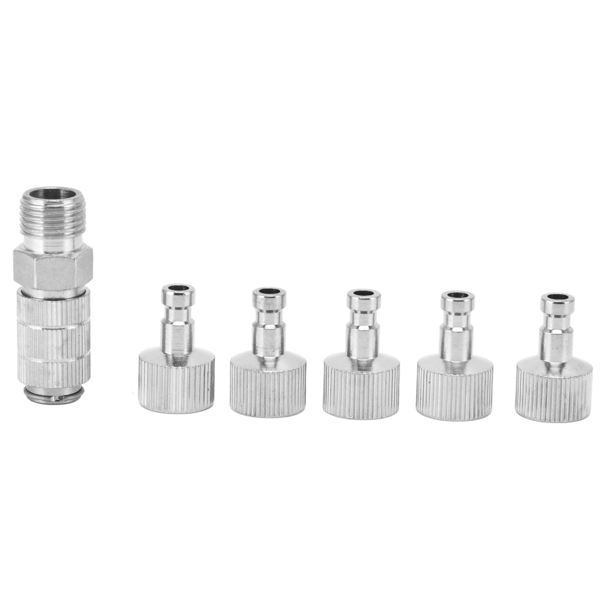 6PCS Airbrush Adapter Set Stainless Steel Airbrush Quick Release Fittings Airbrush Connector Kit