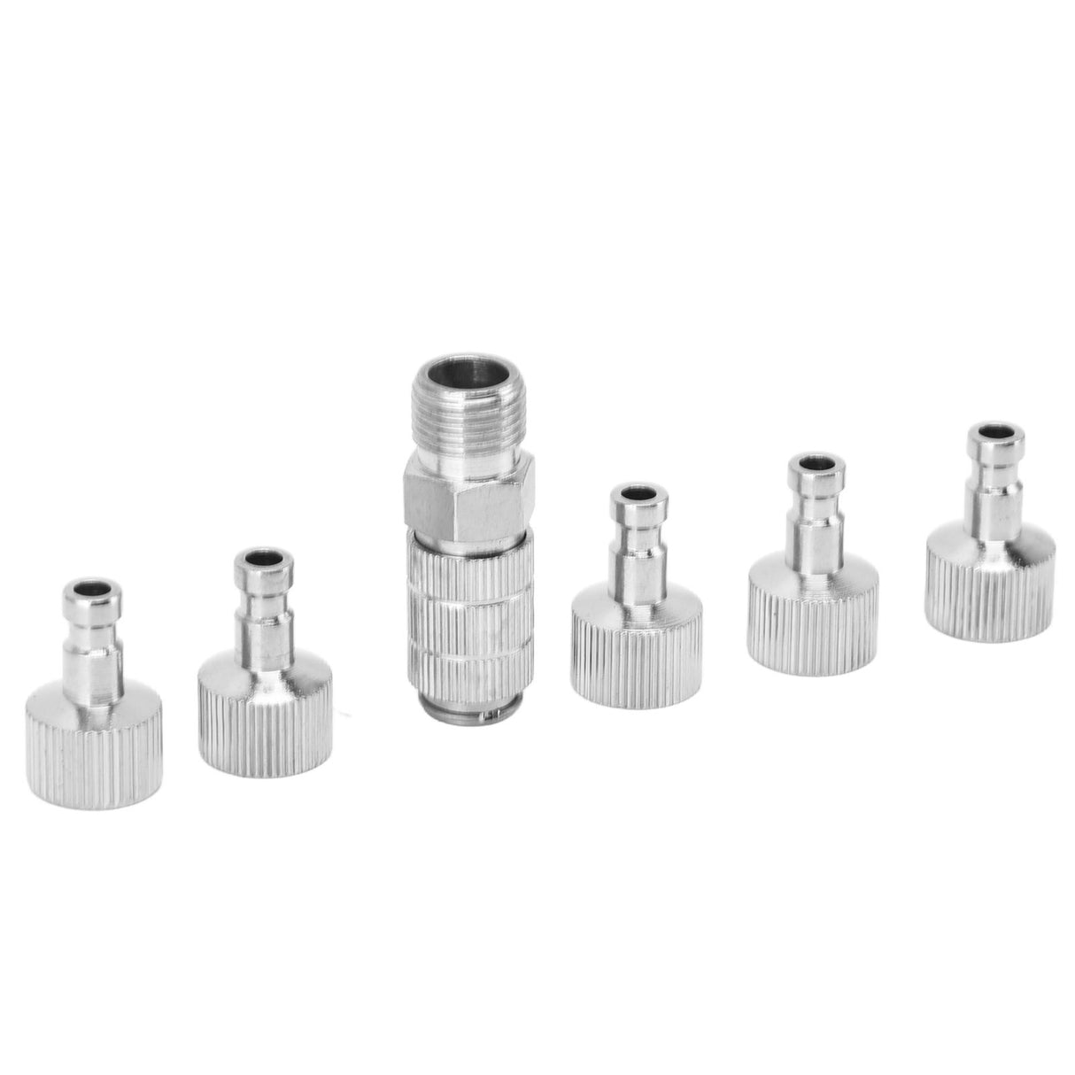 6PCS Airbrush Adapter Set Stainless Steel Airbrush Quick Release Fittings Airbrush Connector Kit