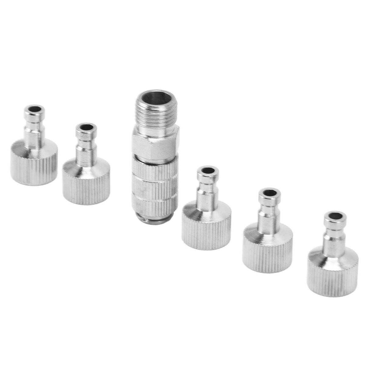 6PCS Airbrush Adapter Set Stainless Steel Airbrush Quick Release Fittings Airbrush Connector Kit