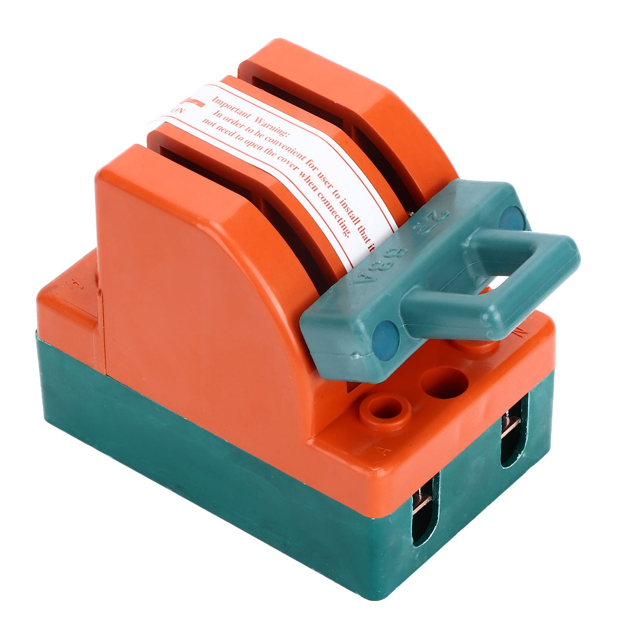 Knife Safety Switch 2 Pole 63A AC 220V Single Throw ABS Copper Disconnect Knife Switch for Fail Safe Circuit Breakers