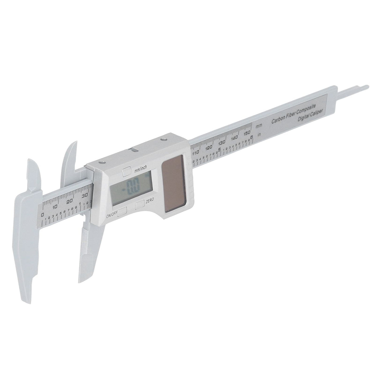 Solar Plastic Caliper 0‑150mm Electronic Digital Display Caliper for Engineering Surveying Angle Measurement