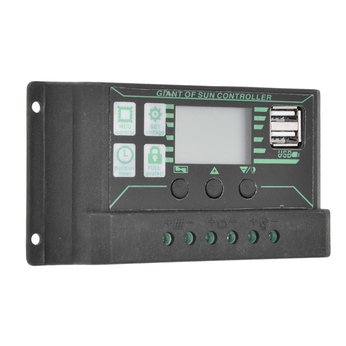 Solar Charge Discharge Controller Adjustable LCD Display PWM Dual USB Photovoltaic MPPT Solar Panel Regulator 10A