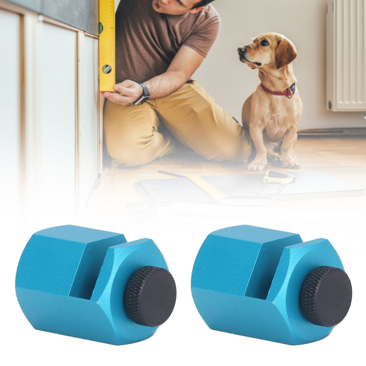 Aluminium Alloy Framing Square Attachment Jig Easy Grip Stair Gauge for Layout Blue