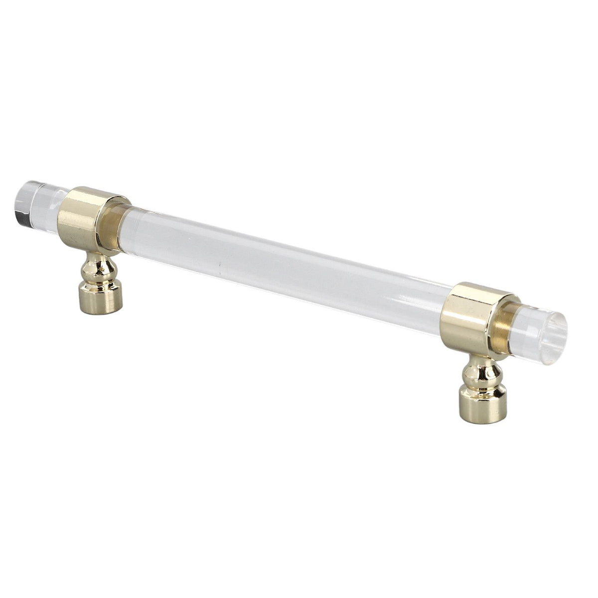Crystal Acrylic Handle Transparent Easy to Install Drawer Pull Handle for Cabinets Drawers Dressers B01277S Hole Spacing 96 Gold