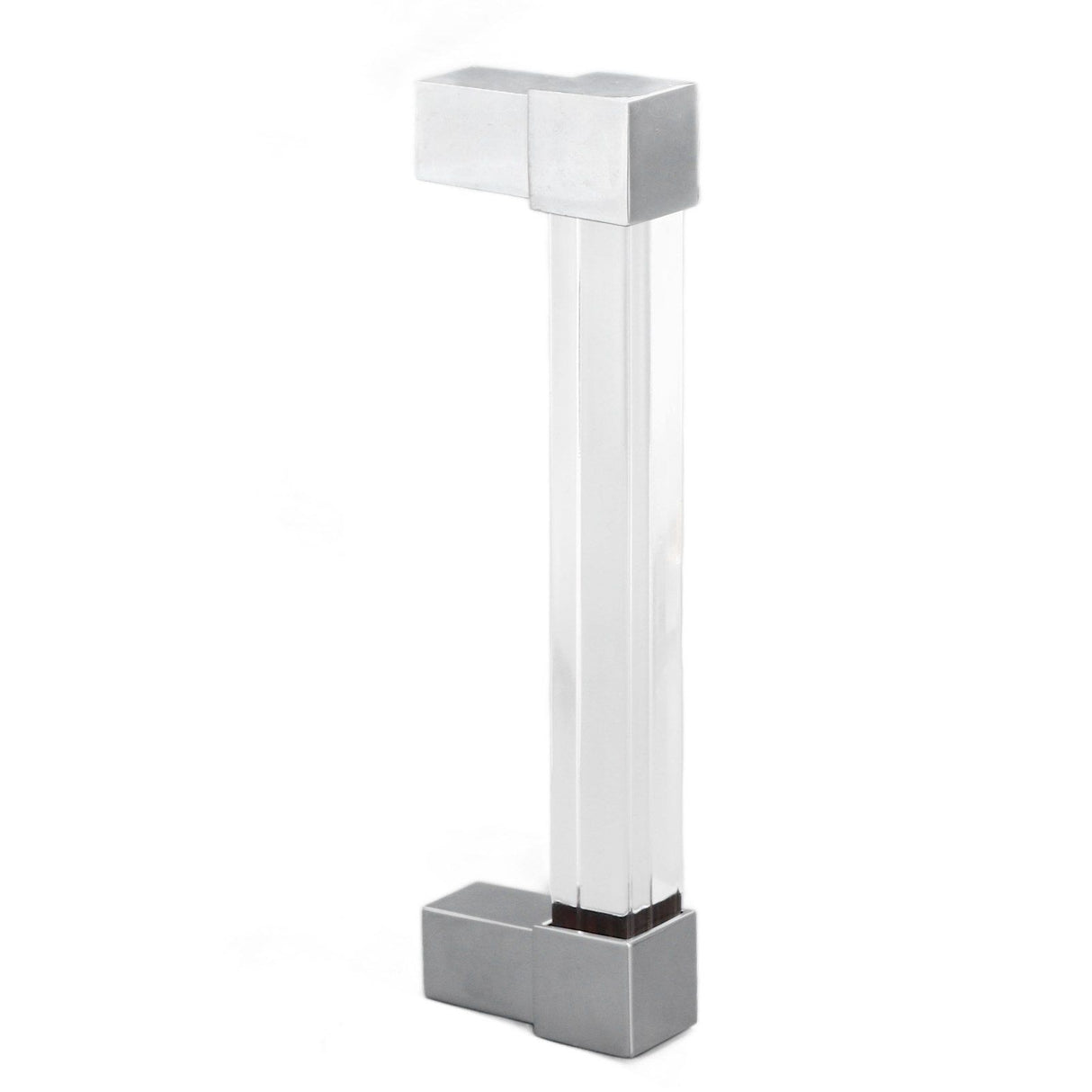 Acrylic Drawer Pulls Single Hole Crystal Cabinet Drawer Pulls for Kitchen Cabinets Dresser Cupboard Hole Spacing 128 Silver