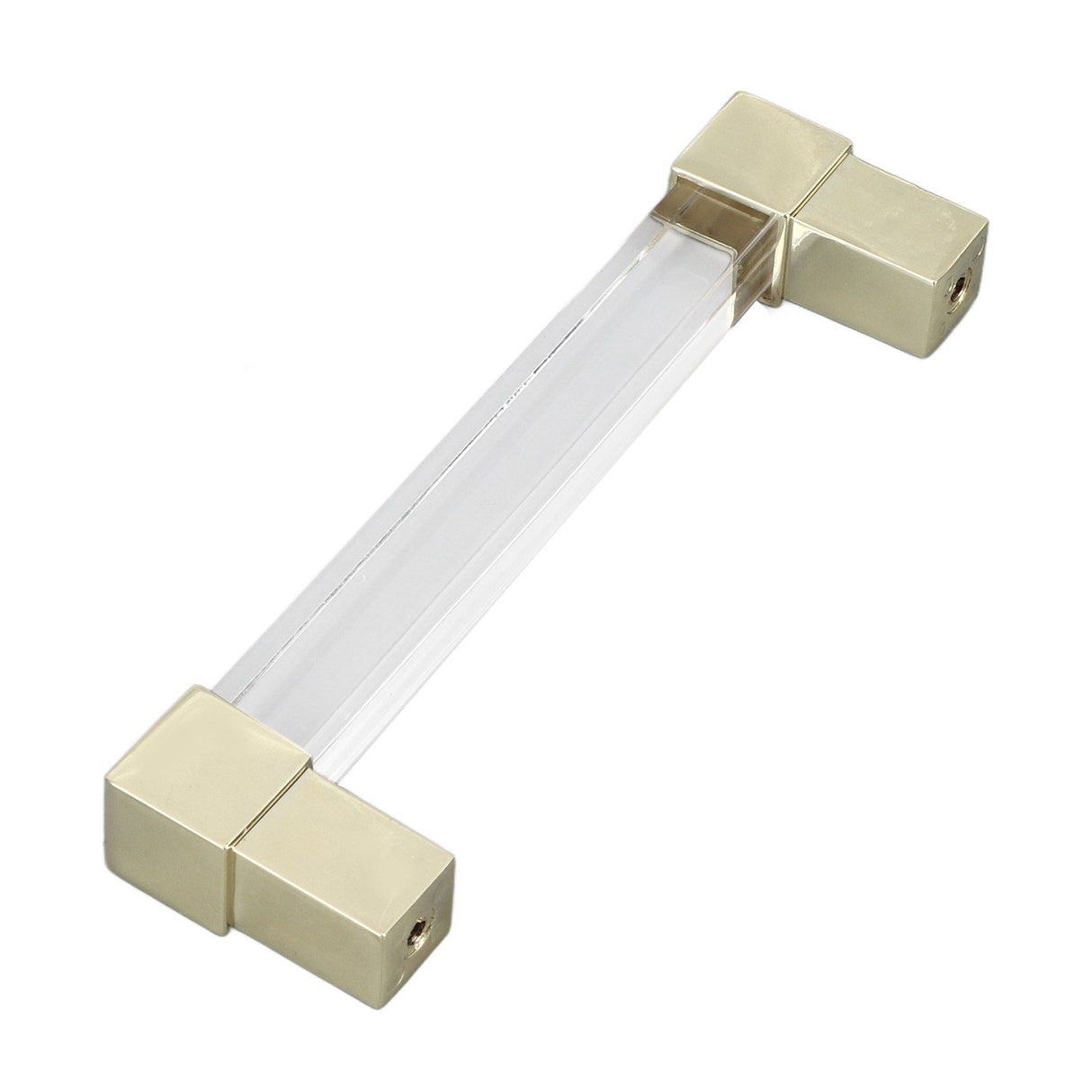Acrylic Drawer Pulls Single Hole Crystal Cabinet Drawer Pulls for Kitchen Cabinets Dresser Cupboard Hole Spacing 128 Gold