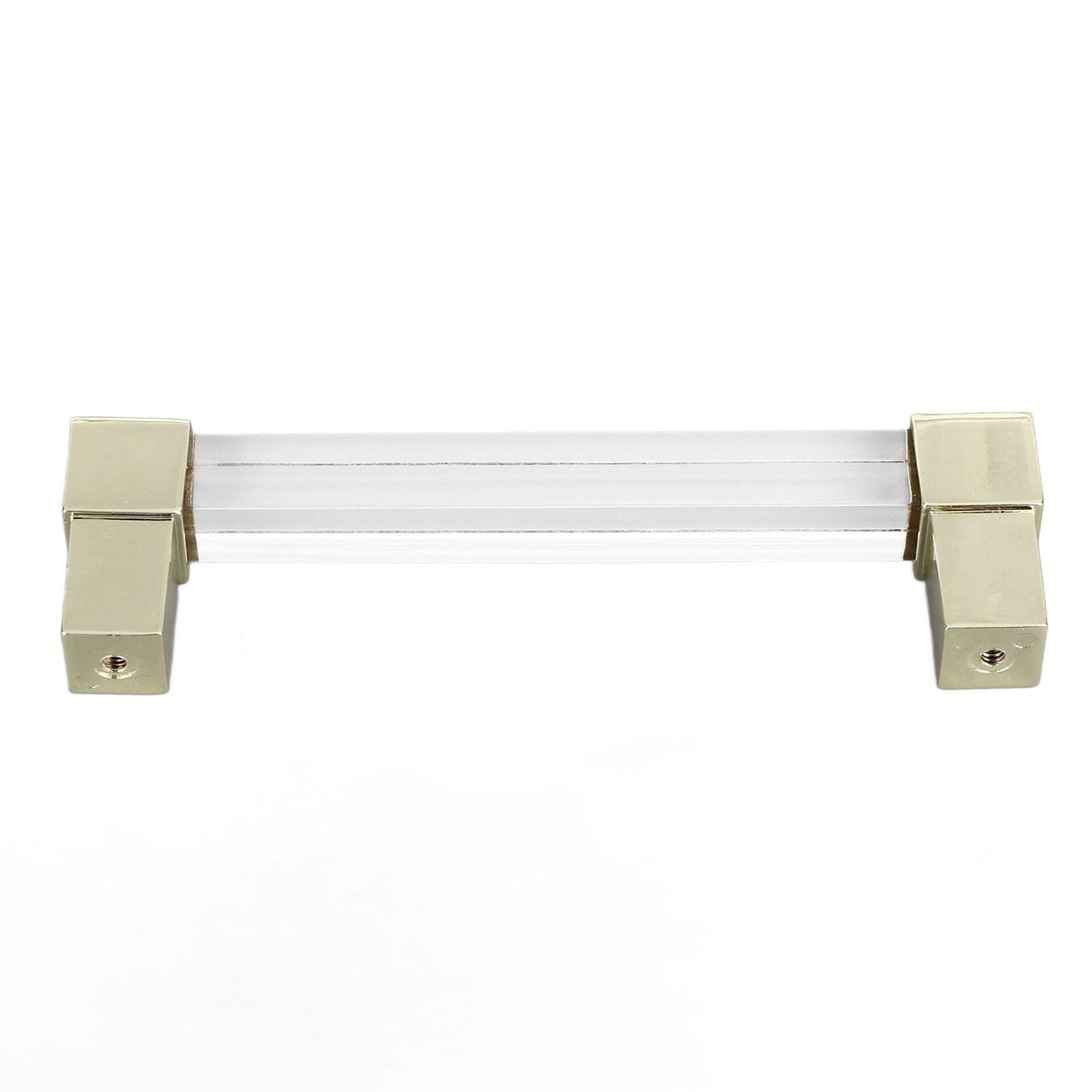 Acrylic Drawer Pulls Single Hole Crystal Cabinet Drawer Pulls for Kitchen Cabinets Dresser Cupboard Hole Spacing 128 Gold