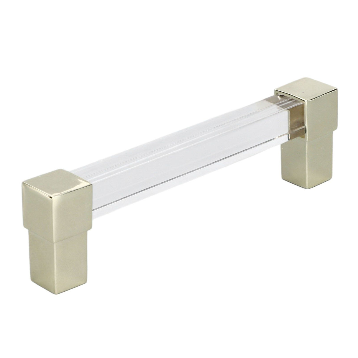 Acrylic Drawer Pulls Single Hole Crystal Cabinet Drawer Pulls for Kitchen Cabinets Dresser Cupboard Hole Spacing 128 Gold