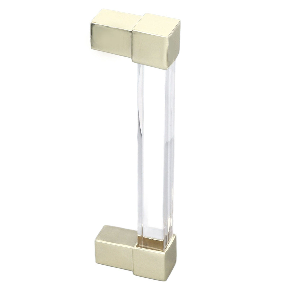 Acrylic Drawer Pulls Single Hole Crystal Cabinet Drawer Pulls for Kitchen Cabinets Dresser Cupboard Hole Spacing 128 Gold