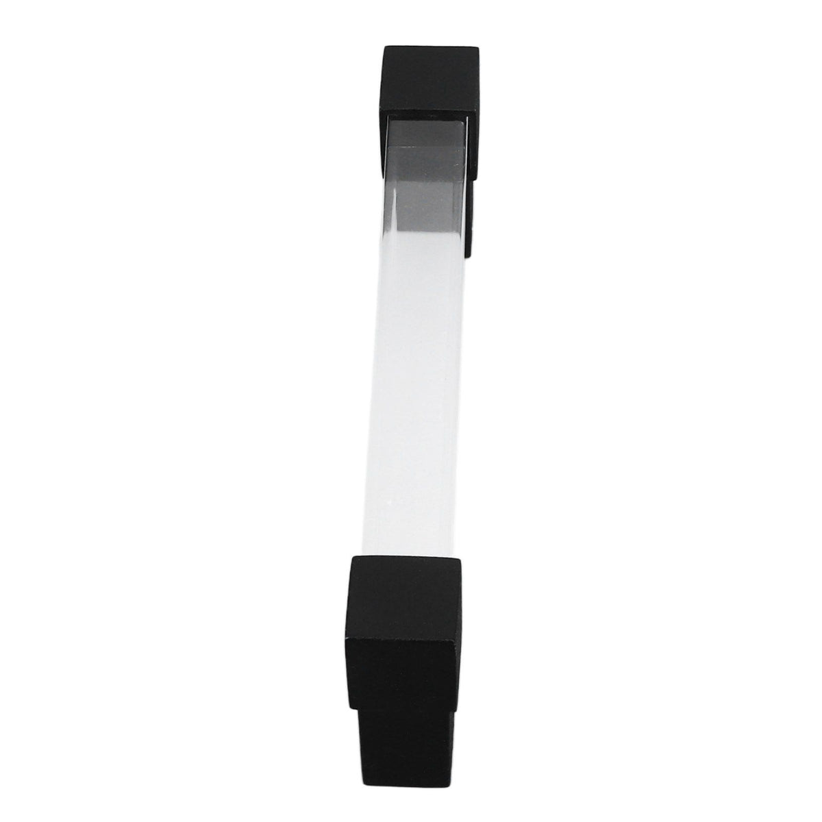 Acrylic Drawer Pulls Single Hole Crystal Cabinet Drawer Pulls for Kitchen Cabinets Dresser Cupboard Hole Spacing 128 Black