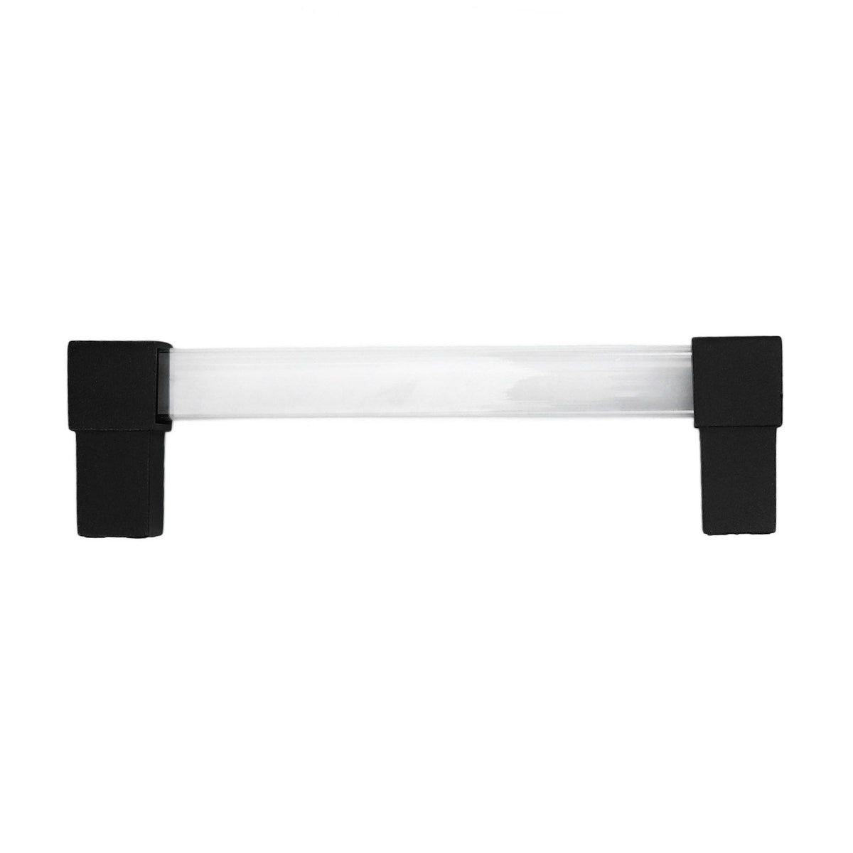 Acrylic Drawer Pulls Single Hole Crystal Cabinet Drawer Pulls for Kitchen Cabinets Dresser Cupboard Hole Spacing 128 Black
