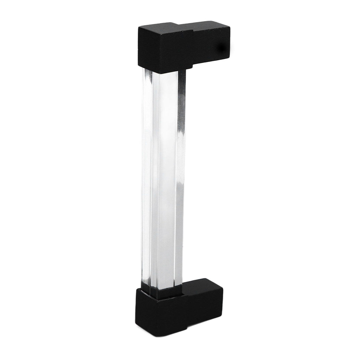 Acrylic Drawer Pulls Single Hole Crystal Cabinet Drawer Pulls for Kitchen Cabinets Dresser Cupboard Hole Spacing 128 Black