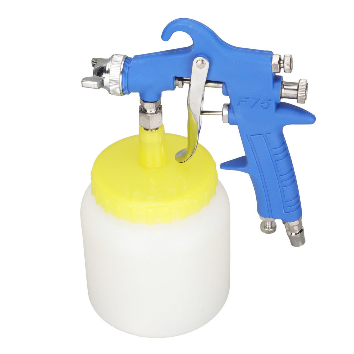F 75 1.5mm Paint Sprayer Hydrocone Type Stainless Steel Air Varnish Sprayer for Automotive Industrial Blue