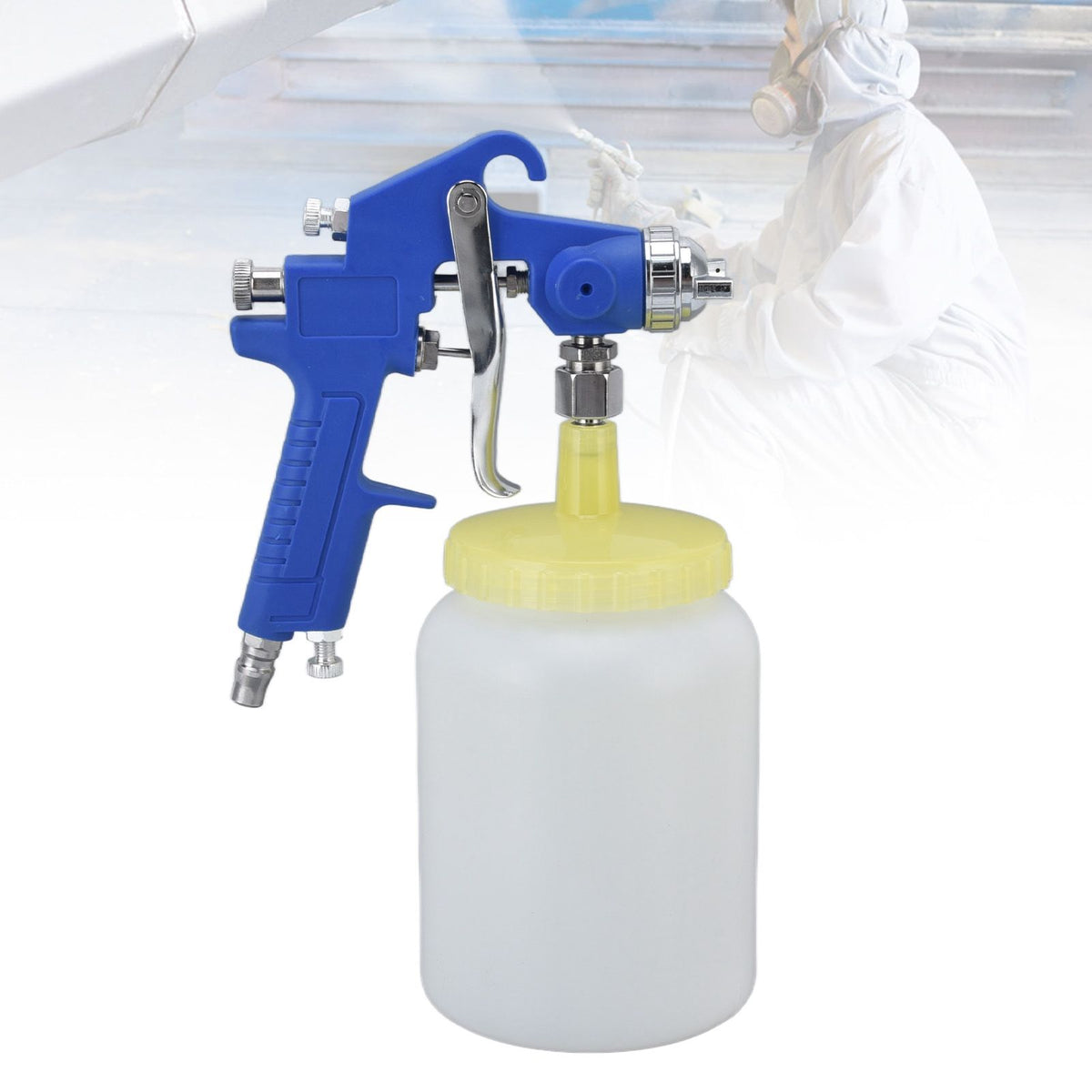 1000ml 3mm Siphon Pneumatic Air Sprayer Primer Painting Sprayer Painting Tool Blue