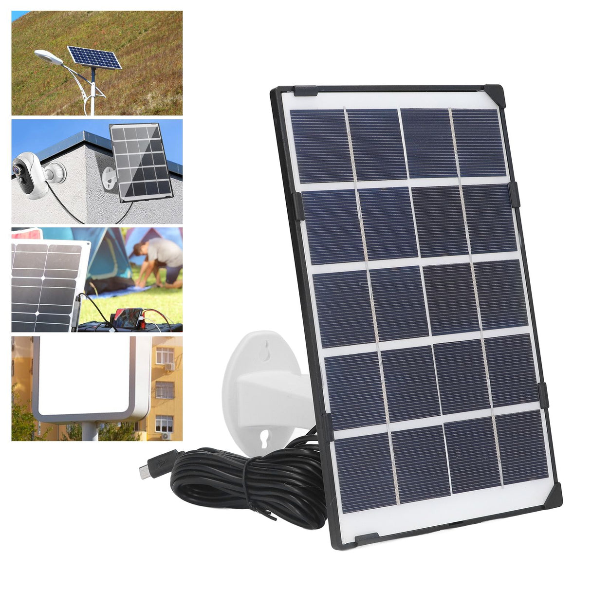 5W Solar Panel Multifunction High Efficiency Polycrystalline Silicon Portable Solar Panel Kit for Boat Caravan RV