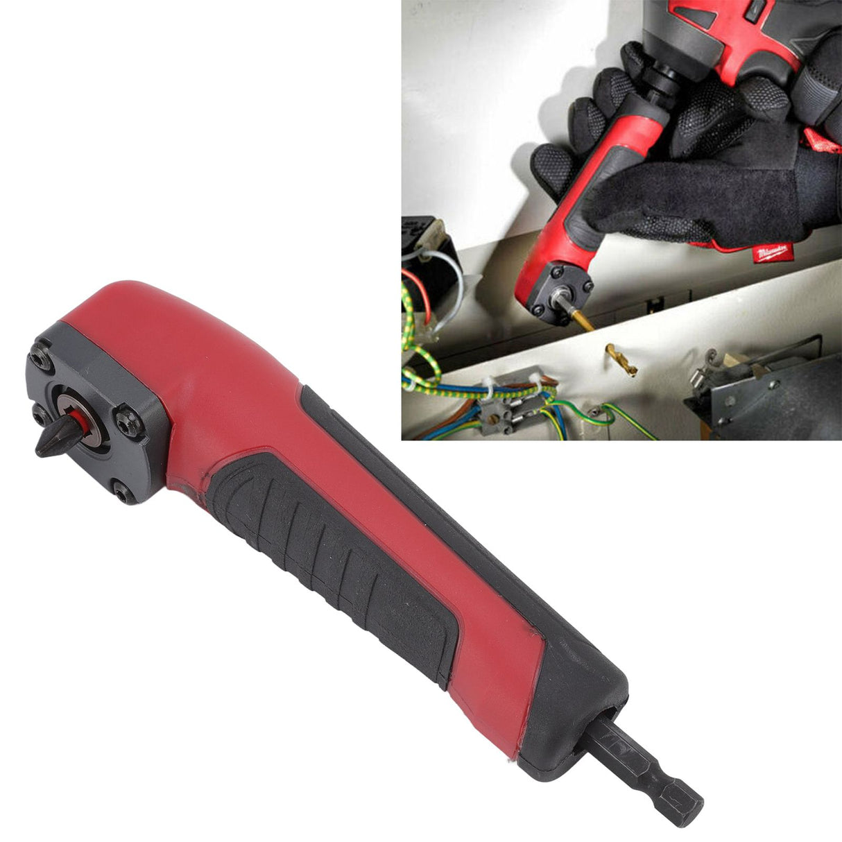Right Angle Drill Attachment Ergonomic ABS Handle 90 Degree Angle Easy Replaceable Alloy Steel Drill Adapter