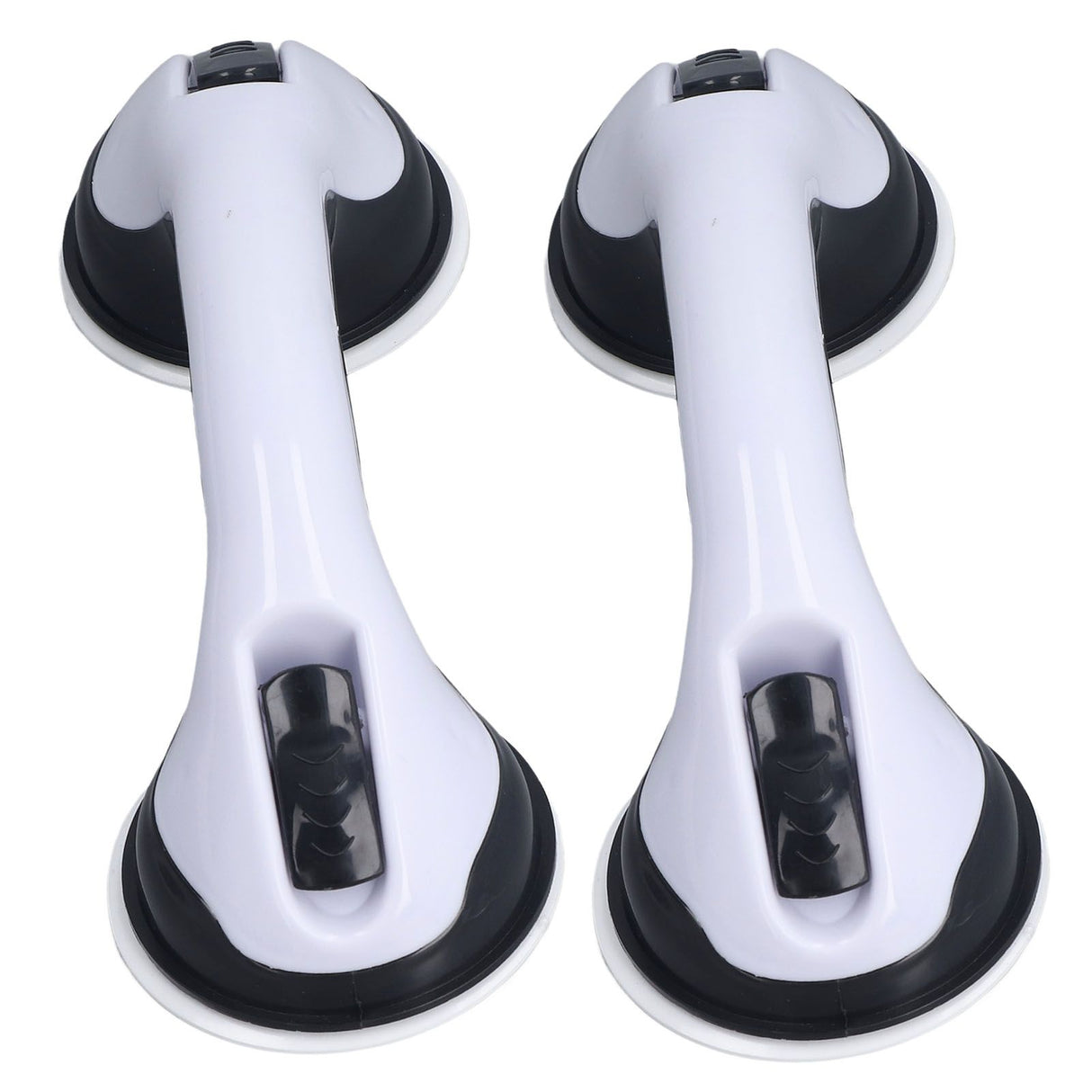 2pcs Shower Handle Curved Design Double Lock Security Toolless Installation Plastic Shower Support Bar for Elderly