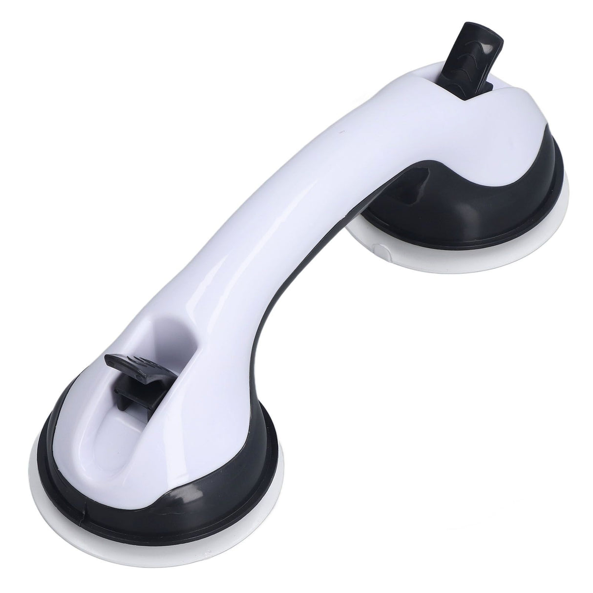 2pcs Shower Handle Curved Design Double Lock Security Toolless Installation Plastic Shower Support Bar for Elderly