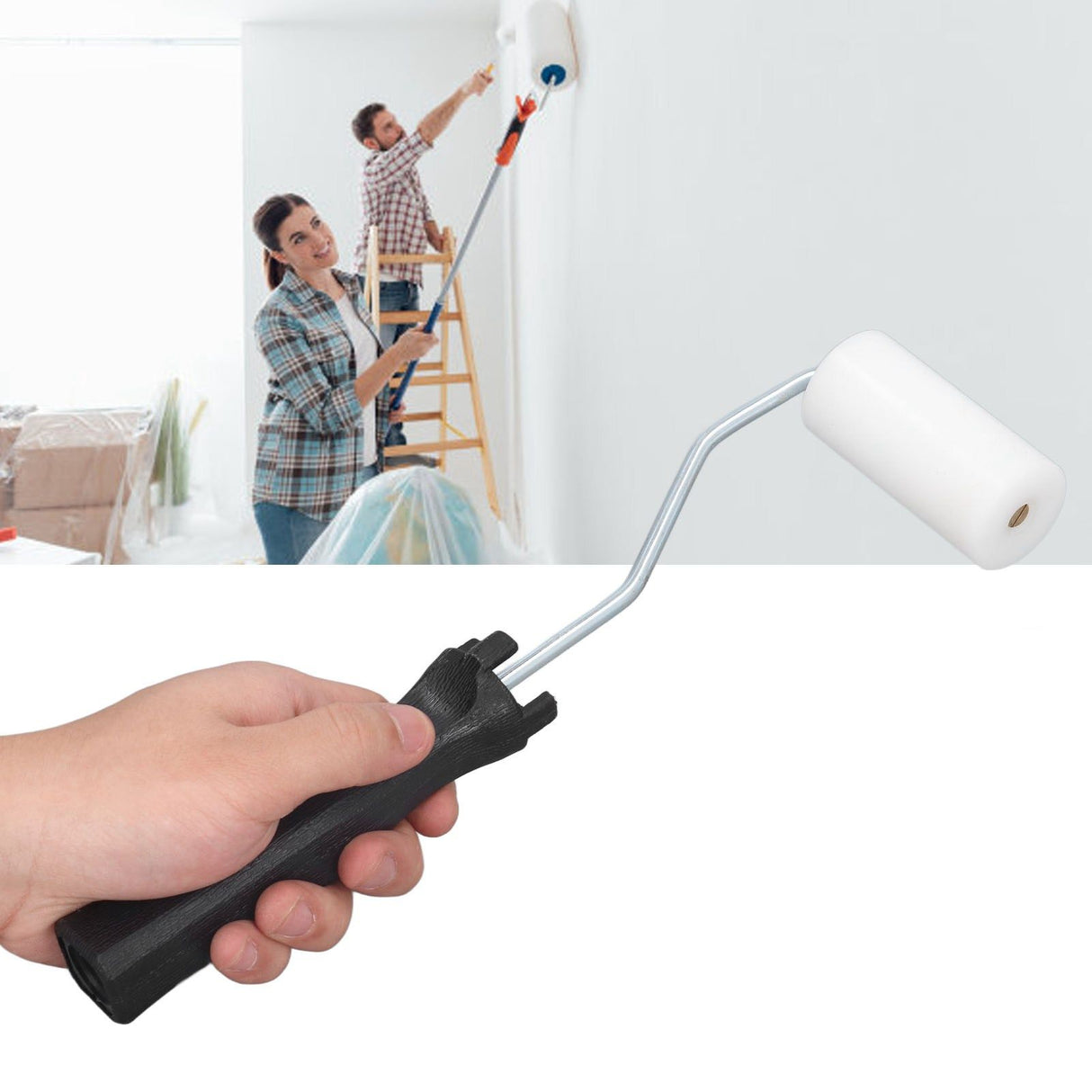 Fiberglass Laminating Roller Ergonomic Efficient Cleaning Free Fiberglass Bubble Paddle with Handle for Glass Industry