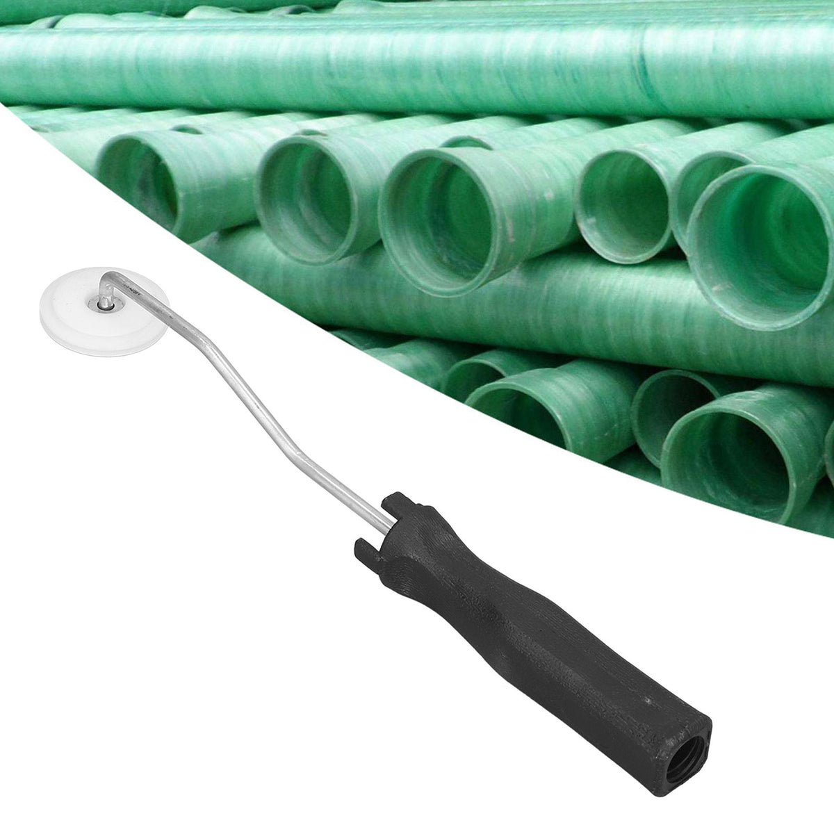 Fiberglass Roller Tool Fiberglass Laminating Roller with Ergonomic Handle for Bathtub Shower Boat Repair DIY Projects