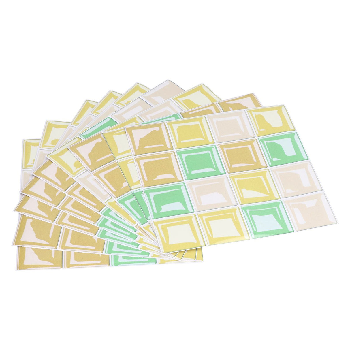 10 Packs Tile Sticker Waterproof Self Adhesive Mosaic Tile Sticker for Kitchen Floor Wall