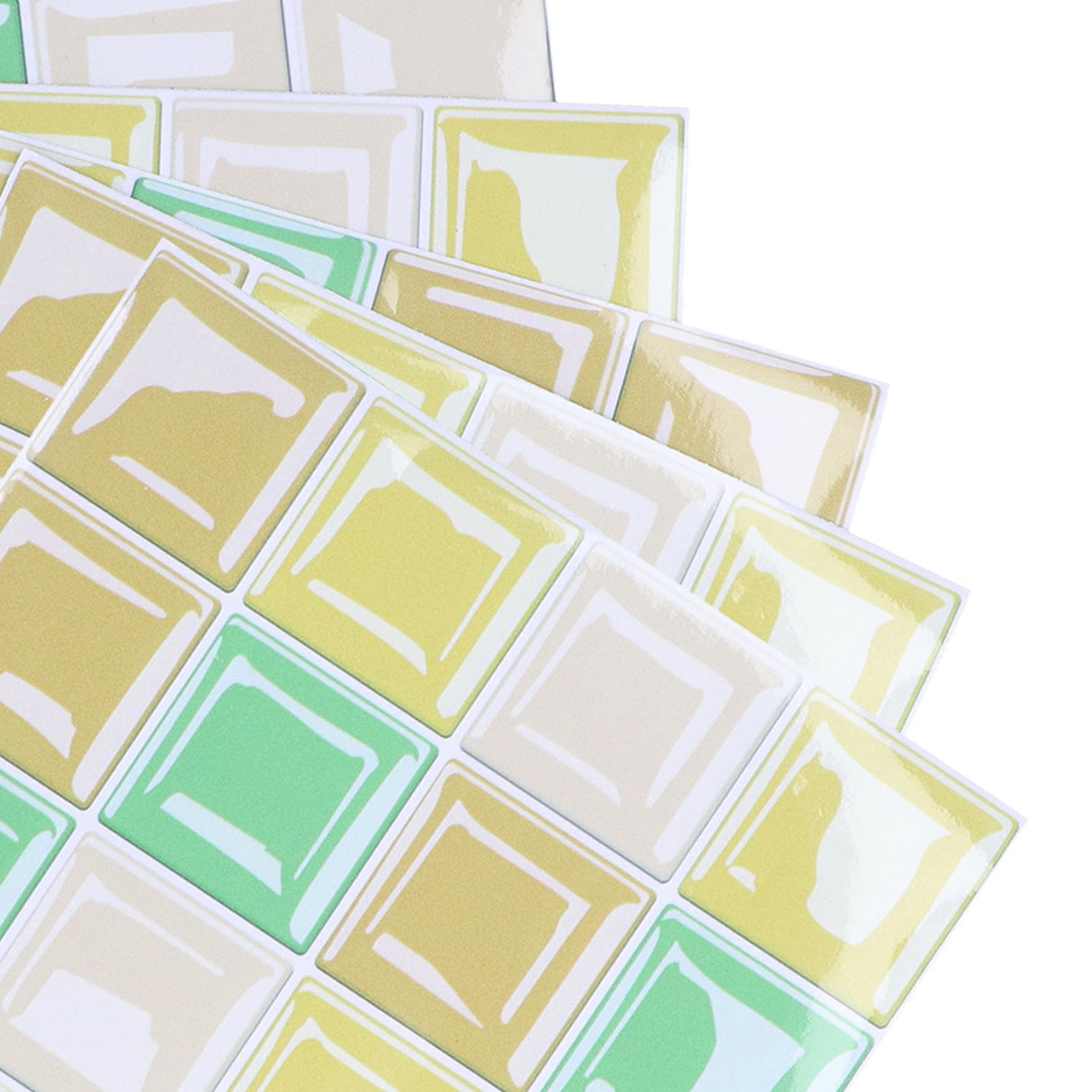 10 Packs Tile Sticker Waterproof Self Adhesive Mosaic Tile Sticker for Kitchen Floor Wall