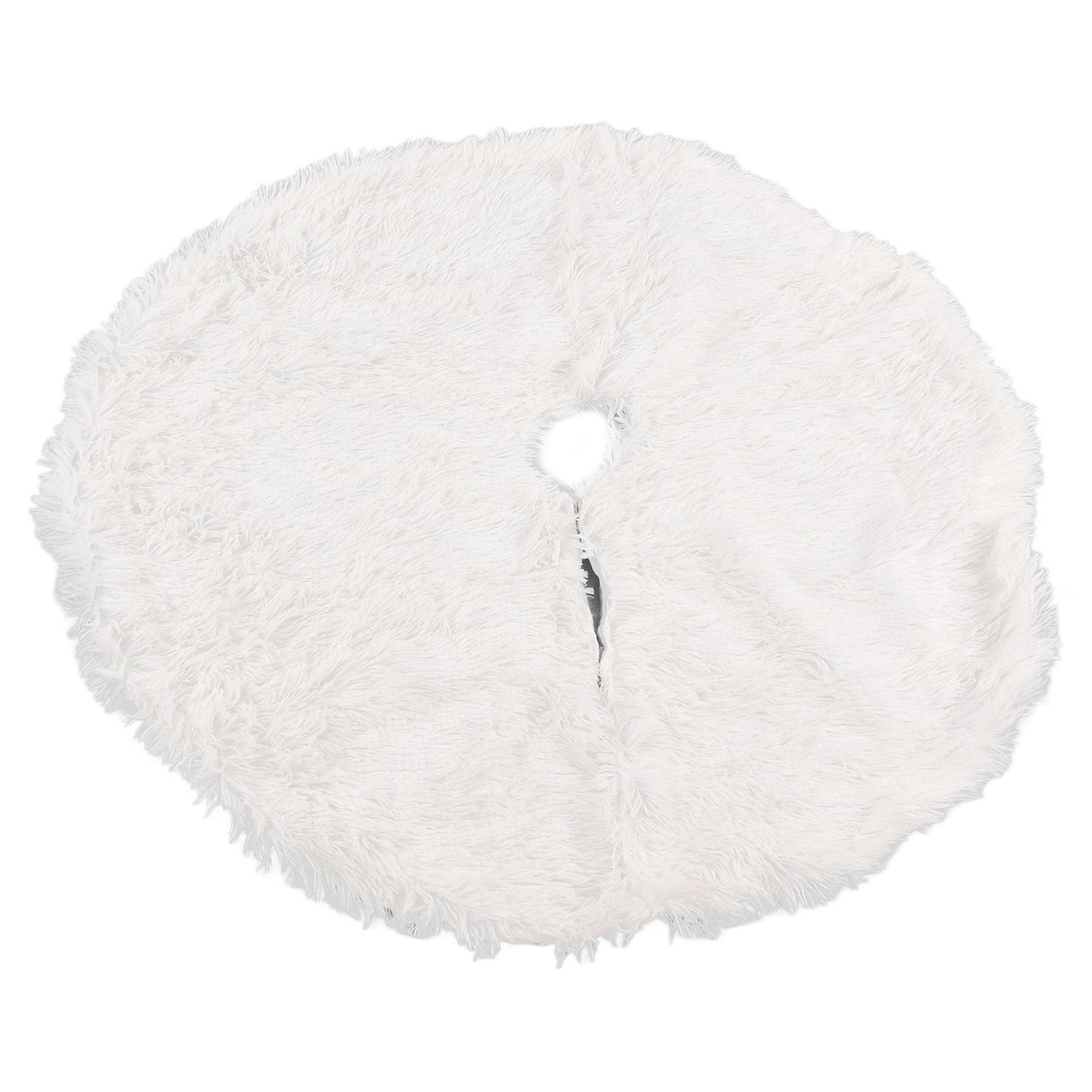 White Christmas Tree Skirts Sophisticated Dense Environmentally Friendly Plush Luxury ChristmasTree SkirtL